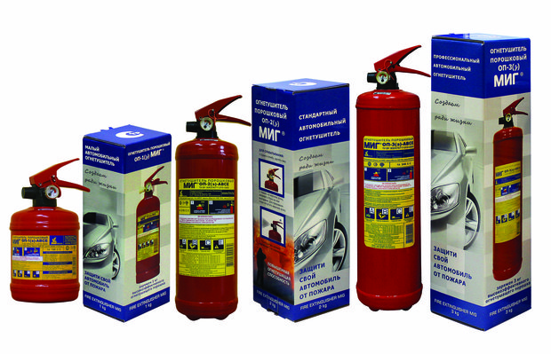 Огнетушители порошковые МИГ